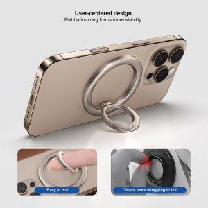 XUNDD Magnetic Phone Ring Holder Adjustable Kickstand XDHO-060 – Silver