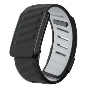 WHOOP 4.0 Fitness Tracker Adjustable Silicone Wristband Strap – Black+Light Grey