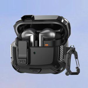 Samsung Galaxy Buds3/Buds3 Pro TPU+PC Anti-Drop Case with Buckle – Green