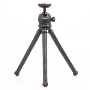 JMARY MT25 Ball Head Flexible Tripod Bracket with Phone Holder – Black