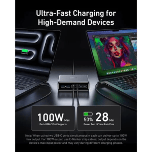 Anker Prime 200W, 6 port, Gan Desktop Charging Station – Silver A2683241