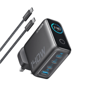Anker Zolo Charger 140W 4-Ports PD 3.1 With USB-C Cable - Black B2697KZ1
