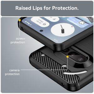 Nothing Phone (3a) Carbon Fiber Cover – Black