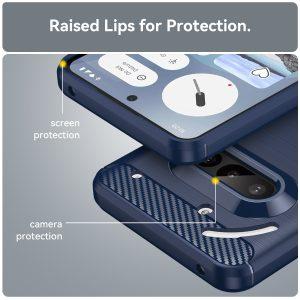 Nothing Phone (3a) Carbon Fiber Cover – Blue