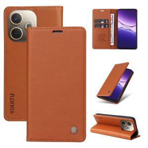 Oppo A5 / A5 Pro YIKATU Leather Flip Cover – Brown