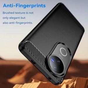 Vivo V50 5G / V50e Carbon Fiber Cover – Black