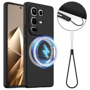 Infinix Note 50 Pro 4G / Note 50 4G Magsafe Liquid Silicone Cover - Black
