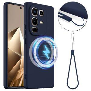 Infinix Note 50 Pro 4G / Note 50 4G Magsafe Liquid Silicone Cover - Dark Blue