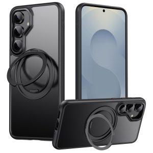 Samsung Galaxy S25+ PC+TPU Magnetic Kickstand Cover – Matte Black