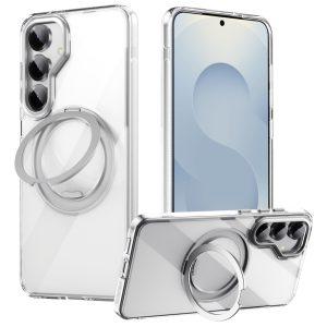 Samsung Galaxy S25+ PC+TPU Magnetic Kickstand Cover – Transparent