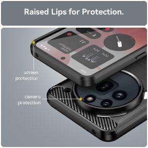 Nothing Phone (3a) Pro Carbon Fiber Cover – Black