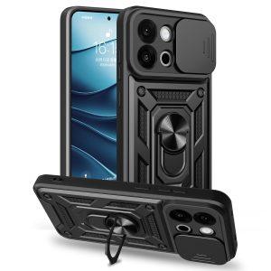 Oneplus 13s / 13T PC+TPU Kickstand with Slide Camera Cover – Black