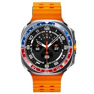 Samsung Galaxy Watch Ultra 47mm Bezel Ring Cover – Blue / Red