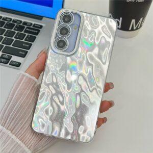 Samsung Galaxy A16 IMD Glitter PC+TPU Cover with Glass Lens – Silver