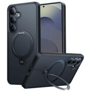 TORRAS Ostand Spin Samsung Galaxy S25+ MagSafe Rotating Kickstand Cover – Black