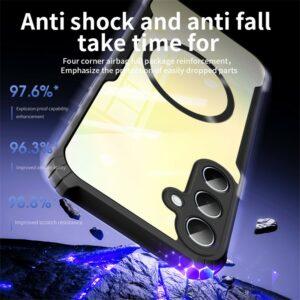 Samsung Galaxy A56 5G MagSafe Shockproof TPU + Acrylic Cover – Black