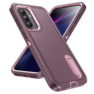 Samsung Galaxy A56/A36 5G EVA 3-in-1 Design Kickstand Cover – Purple + Pink