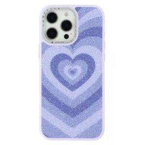 iPhone 16 Pro Max JAUCASE Magnetic Heart Pattern Cover – Purple