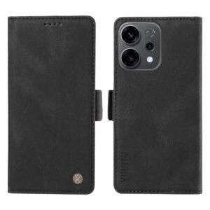 Oppo Reno14 F 5G / Reno14 5G YIKATU YK-005 Leather Wallet Cover – Black