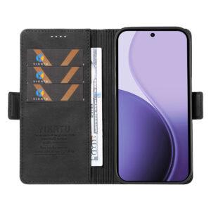 Oppo Reno14 F 5G / Reno14 5G YIKATU YK-005 Leather Wallet Cover – Black