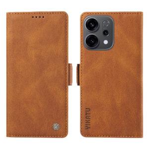 Oppo Reno14 F 5G / Reno14 5G YIKATU YK-005 Leather Wallet Cover - Brown