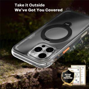 TORRAS Ostand Q3 Air iPhone 16 Pro Magsafe Kickstand Back Cover – Black