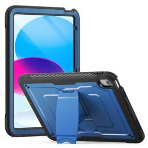 iPad (2025) / 10.9 (2022) Tablet Cover with Zinc Alloy Kickstand – Navy Blue
