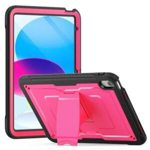 iPad (2025) / 10.9 (2022) Tablet Cover with Zinc Alloy Kickstand – Rose