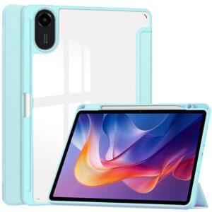 Xiaomi Redmi Pad 2 Clear Acrylic Flip Leather Stand Tablet Cover – Baby Blue