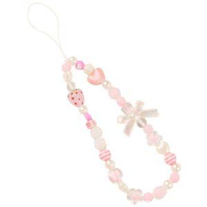 Phone Wrist Strap Strawberry Beads Lanyard S139