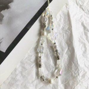 PVC Beaded Wrist Strap 25cm Pearl Bracelet