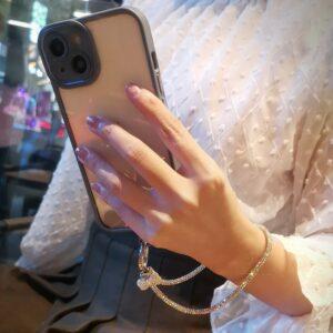 Wrist  Short Phone Lanyard Rhinestone Glitter Strap