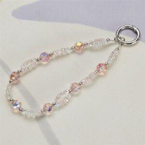 Cell Phone Lanyard 26cm Beads Wrist Strap - Mixed Colors