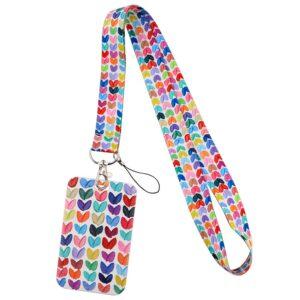 Phone Lanyard with ID Badge Holder - Mixed Colors
