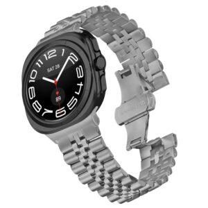 Samsung Watch8/Watch8 Classic 44mm/40mm/46mm 5-Bead Metal Butterfly Clasp Strap – Titanium
