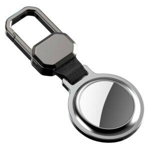 Apple AirTag Aluminium Alloy Keychain Magnetic Tracker Holder – Grey
