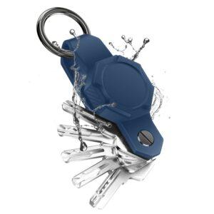 Apple AirTag Silicone Key Chain Ring Holder - Dark Blue