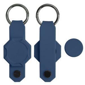 Apple AirTag Silicone Key Chain Ring Holder – Dark Blue