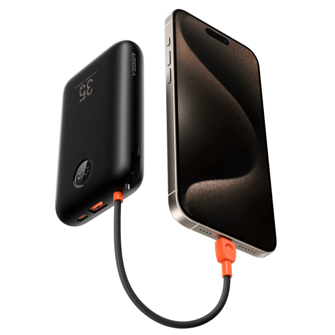 VEGER VP-2068 20000mah PD 35W + Led Screen - Black - Image 3