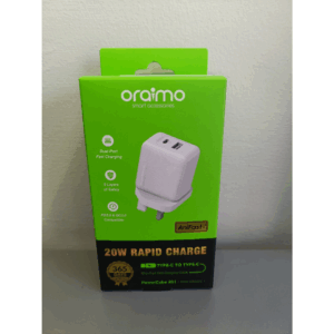 Oraimo PowerCube 201 20W Charger with Type-C to Type-C Cable – White OCW-5203UCC