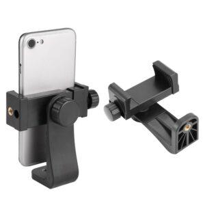 Universal Tripod Mount 360-degree Rotating Phone Holder - Black