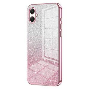 Samsung Galaxy A07 4G Electroplating Gradient Glitter TPU Cover – Pink