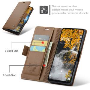 Samsung Galaxy A07 /A06 5G CASEME 023 Series Wallet Stand Cover – Brown
