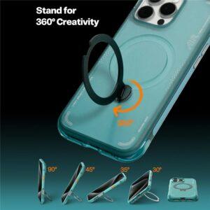 TORRAS Ostand Q3 Air iPhone 16 Pro Max Magsafe Kickstand Back Cover – Blue