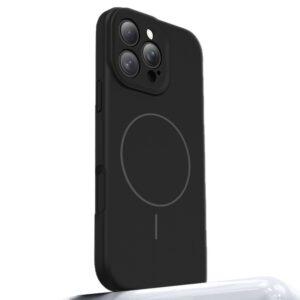 iPhone 16 Pro MagSafe Liquid Silicone + PC Camera Touch Button Cover - Black