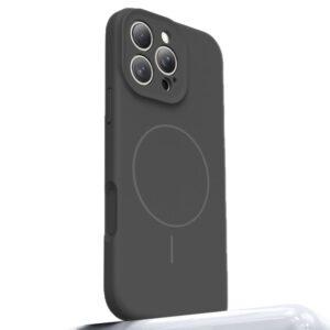 iPhone 16 Pro MagSafe Liquid Silicone + PC Camera Touch Button Cover - Dark Grey