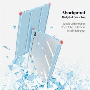 Samsung Tab S10 Ultra/S9 Ultra/S8 Ultra DUX DUCIS Toby Series Leather Tri-fold Cover – Blue