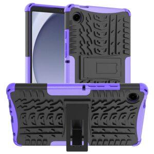 Samsung Galaxy Tab A9 Kickstand Tire Texture Anti-slip Cover – Purple