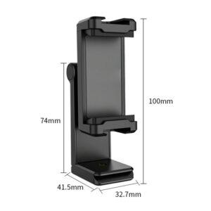 UURIG ST-22 Tripod Mount 360-Degree Rotating Phone Holder - Black