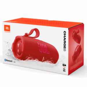 JBL Charge6 Splashproof Portable Bluetooth Speaker – Red